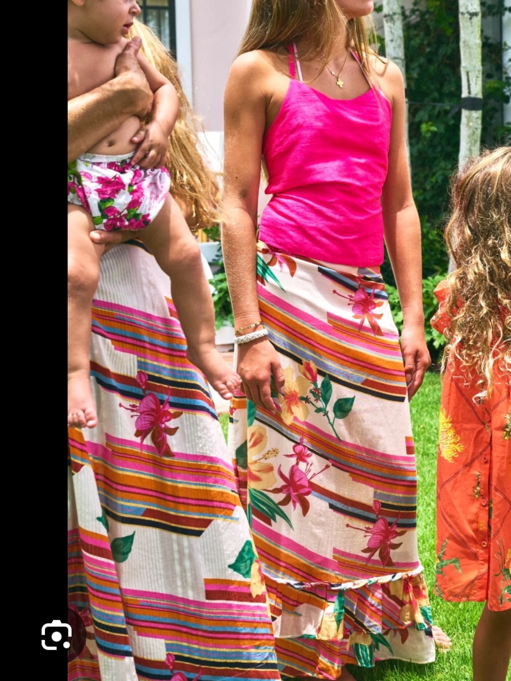 NWT CONIGLIO PALM BEACH LACE UP MIDI DRESS hibiscus stripe 🌺 - Picture 5 of 11